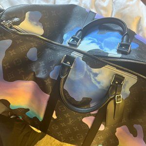 Louis Vuitton Monogram Eclipse Sunrise Keepall Bandouliere 55
